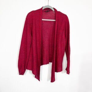 Eileen Fisher Cardigan Sweater Womens medium Wool Mohair Cashmere Open Front Ews